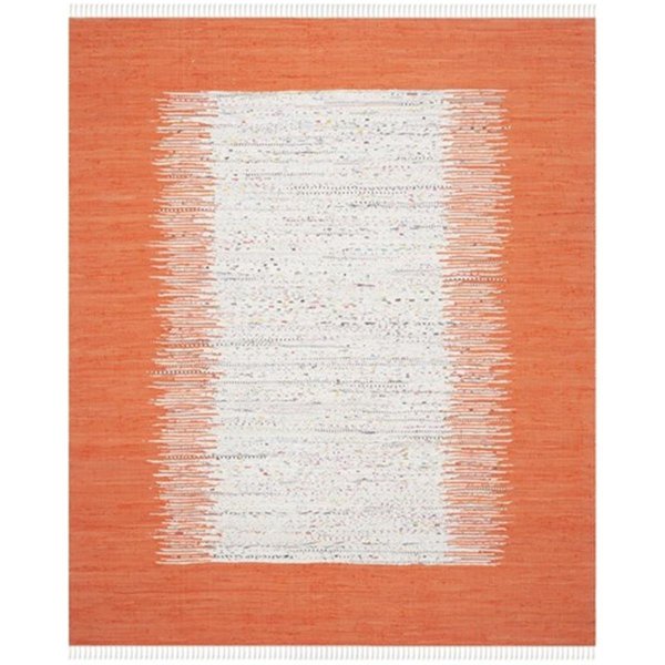 Safavieh Montauk Hand Woven Large Rectangle Rug- Ivory - Orange- 8 x 10 ft. MTK711C-8